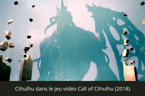 Apparition de Cthulhu dans le jeu vidéo Call of Cthulhu, sorti en 2018.
