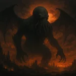 Illustration de Cthulhu, figure centrale du Mythe de Lovecraft