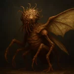 Illustration d’un Mi-Go aux traits insectoïdes, issu des récits de Lovecraft.
