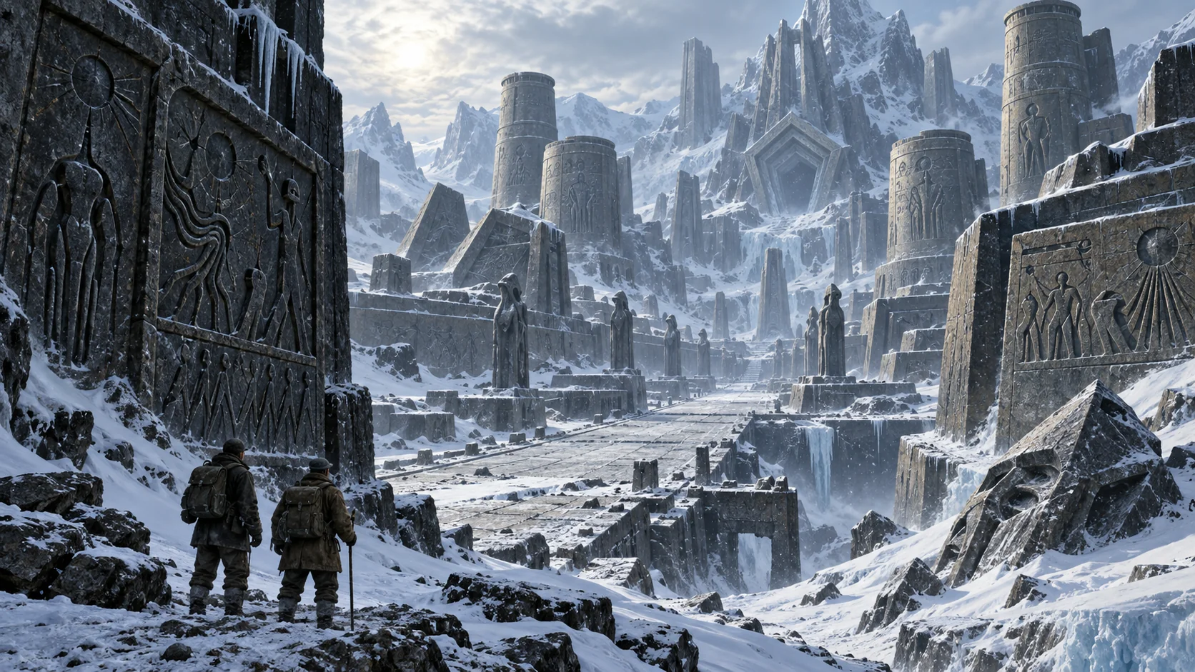 Cité des Anciens sous la glace dans Les Montagnes hallucinées